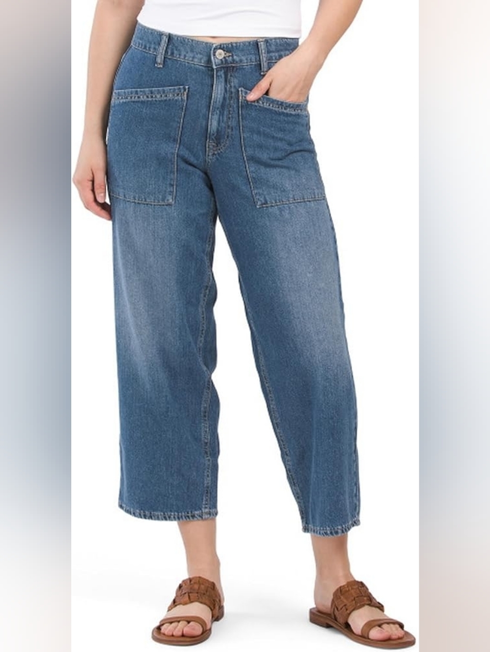 Lucky Brand Lucky Legend Crop Patch Pocket Wide Leg